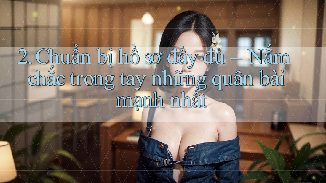 2. Chuẩn bị hồ sơ đầy đủ – Nắm chắc trong tay những quân bài mạnh nhất 2. Chuẩn bị hồ sơ đầy đủ – Nắm chắc trong tay những quân bài mạnh nhất