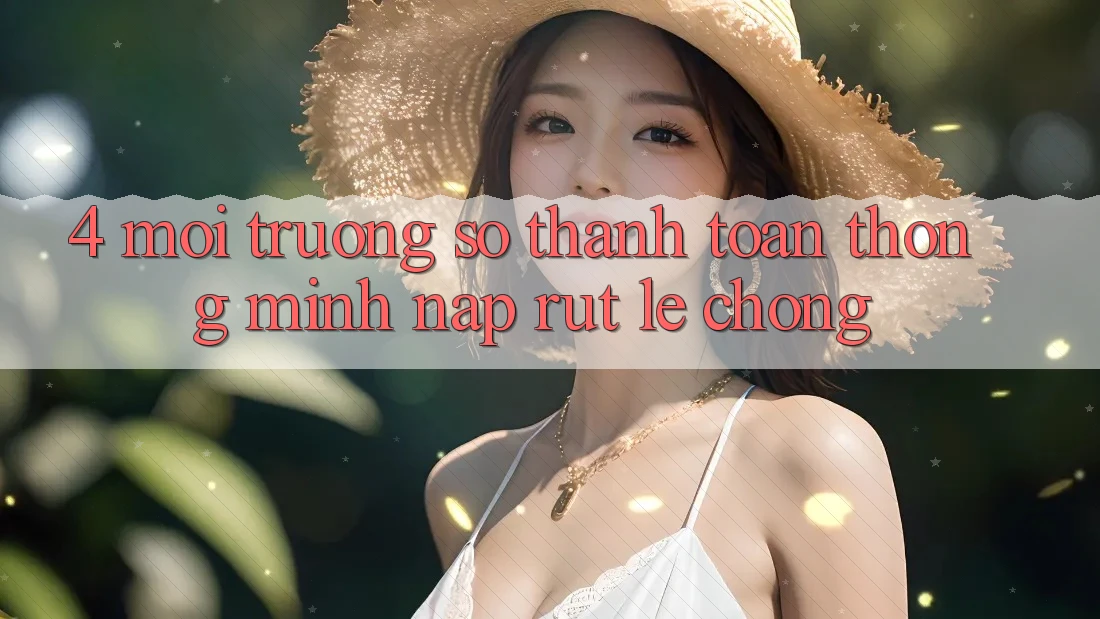 4. Môi trường số thanh toán thông minh, nạp rút lẹ chóng 4. Môi trường số thanh toán thông minh, nạp rút lẹ chóng