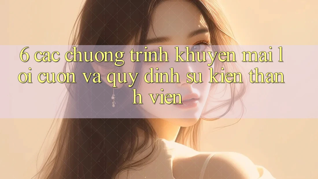 6. Các chương trình khuyến mãi lôi cuốn và quy định sự kiện thành viên 6. Các chương trình khuyến mãi lôi cuốn và quy định sự kiện thành viên