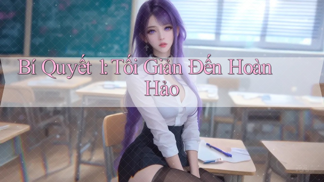 Bí Quyết 1: Tối Giản Đến Hoàn Hảo Bí Quyết 1: Tối Giản Đến Hoàn Hảo