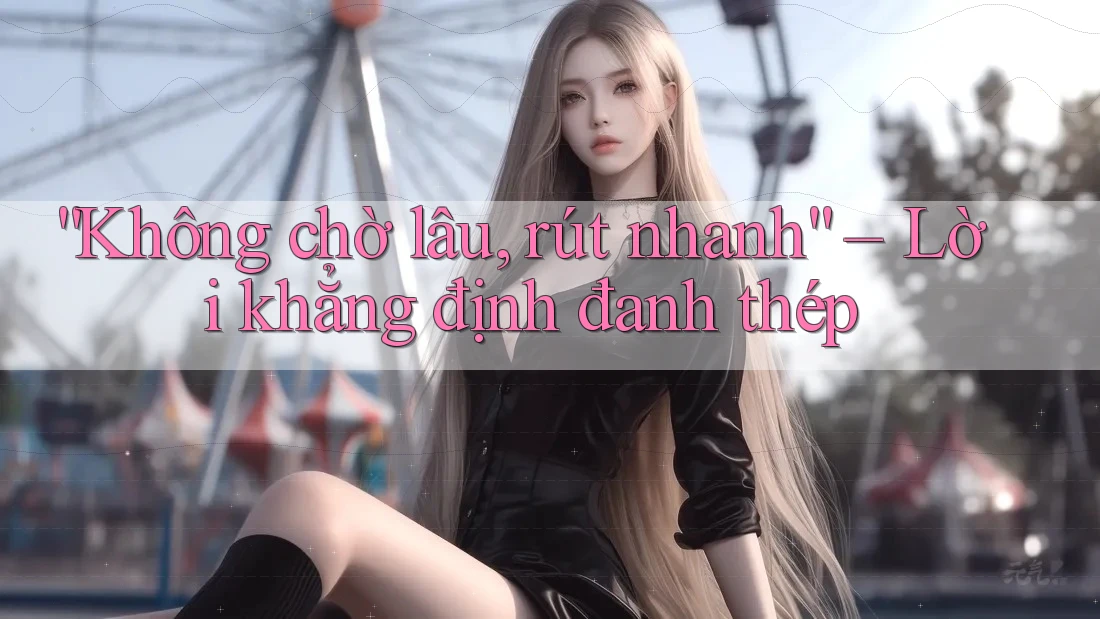 “Không chờ lâu, rút nhanh” – Lời khẳng định đanh thép