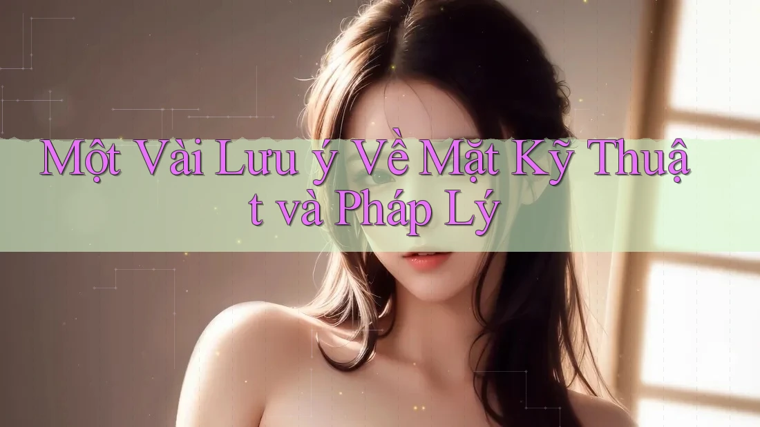 Một Vài Lưu ý Về Mặt Kỹ Thuật và Pháp Lý Một Vài Lưu ý Về Mặt Kỹ Thuật và Pháp Lý