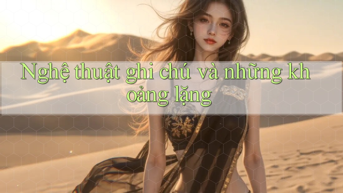 Nghệ thuật ghi chú và những khoảng lặng Nghệ thuật ghi chú và những khoảng lặng