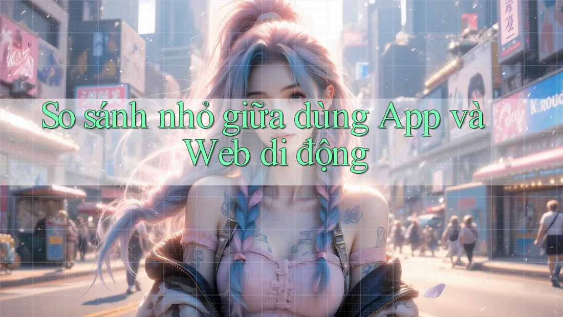 So sánh nhỏ giữa dùng App và Web di động