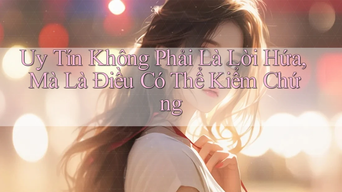Uy Tín Không Phải Là Lời Hứa, Mà Là Điều Có Thể Kiểm Chứng